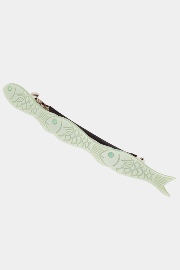 Winona Irene Jade Fish French Barrette Hair Clip