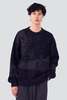 Yoke Black Abstract Jacquard Mohair Sweater - Thumbnail 1