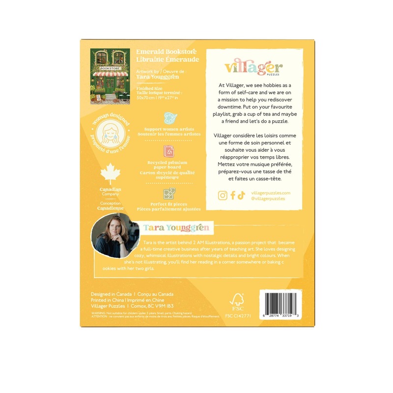 VILLAGER PUZZLES Emerald Bookstore 1000-Piece Puzzle