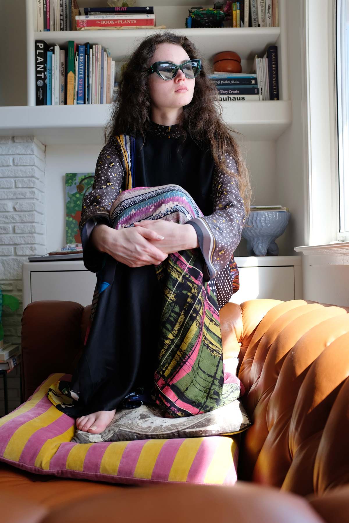 Bettina Bakdal Mandarin Collar Dress - Multicolor - Image 2 of 8