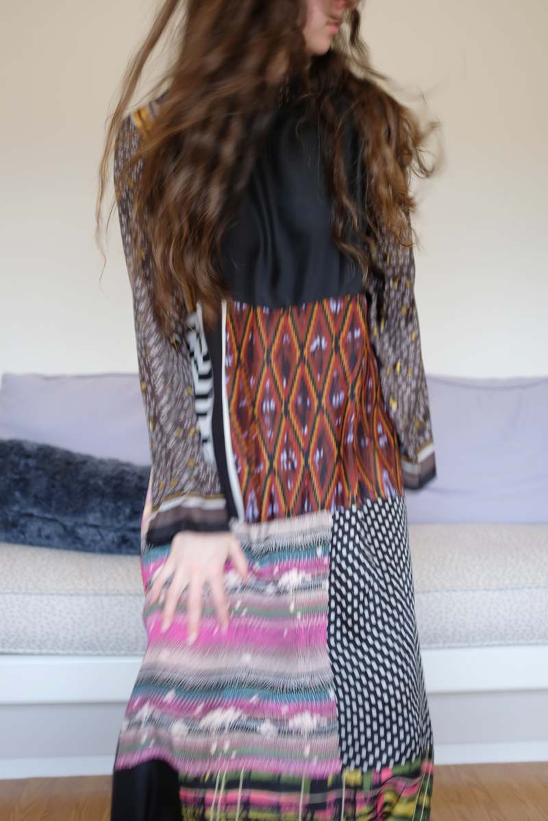 Bettina Bakdal Mandarin Collar Dress - Multicolor