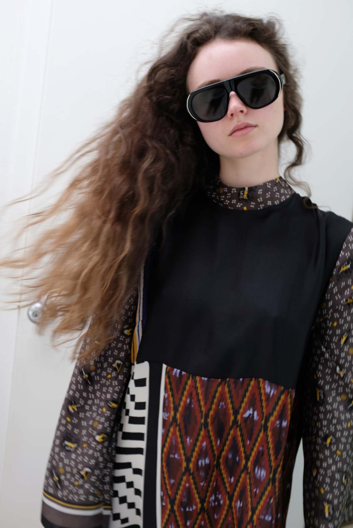 Bettina Bakdal Mandarin Collar Dress - Multicolor - Image 6 of 8