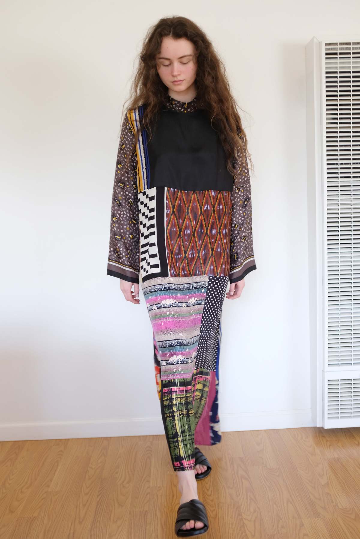 Bettina Bakdal Mandarin Collar Dress - Multicolor - Image 7 of 8