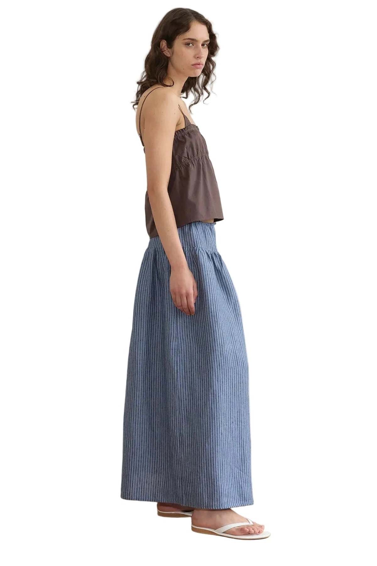 Deiji Studios Maxi Skirt - Azure Stripe - Image 2 of 6
