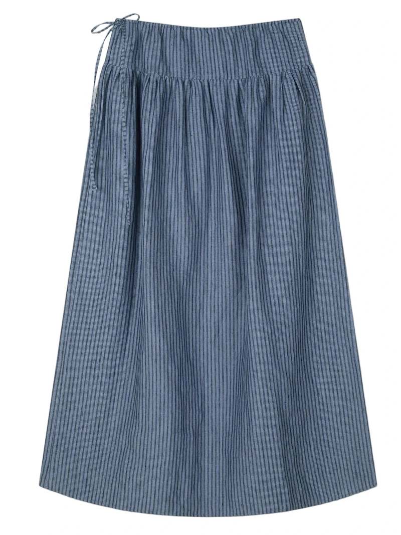 Deiji Studios Maxi Skirt - Azure Stripe