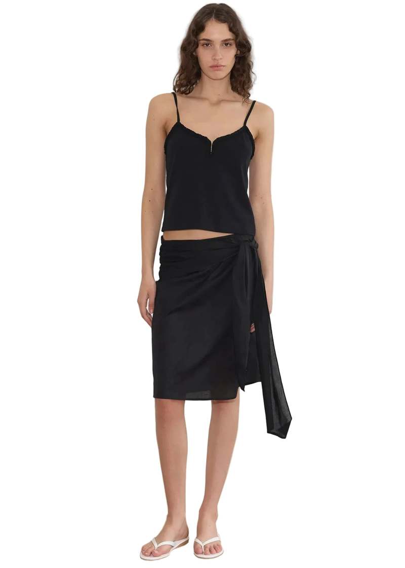 Deiji Studios Clasp Singlet Top - Black