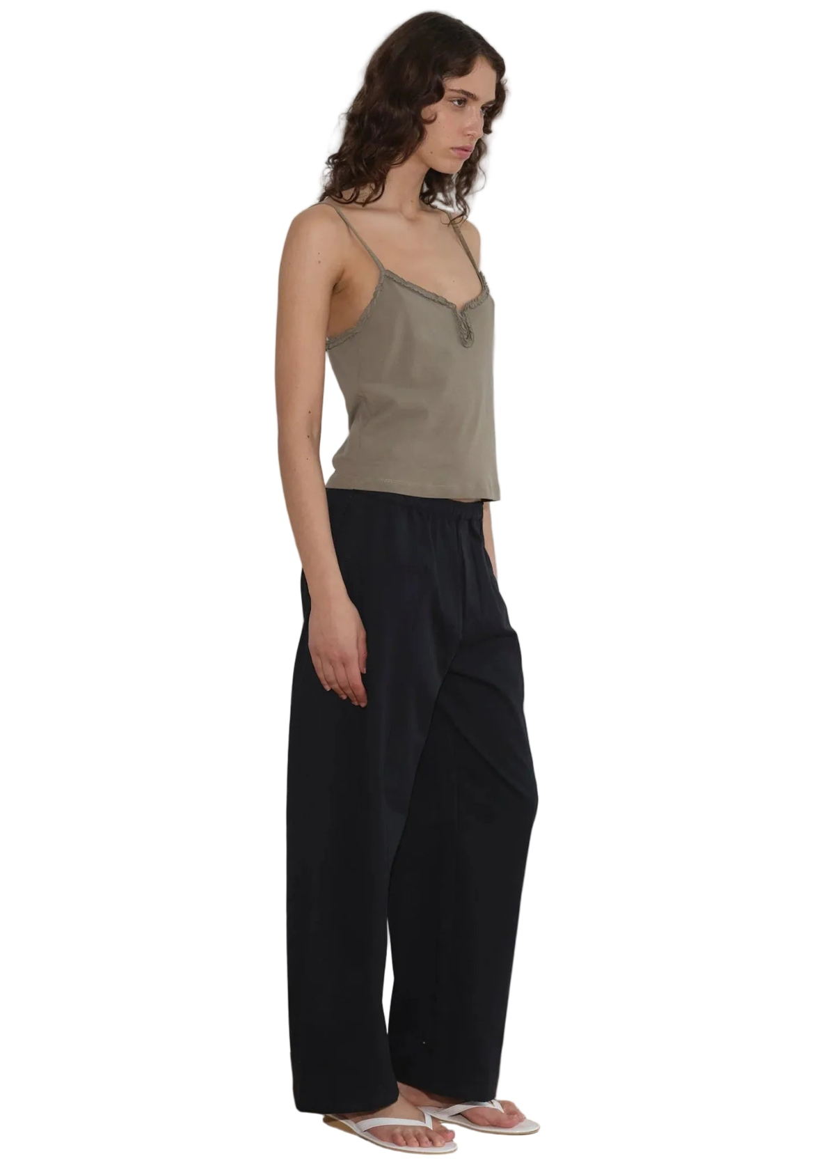 Deiji Studios Clasp Singlet Top - Khaki - Image 3 of 5