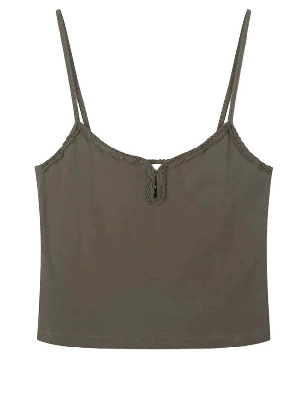 Deiji Studios Clasp Singlet Top - Khaki