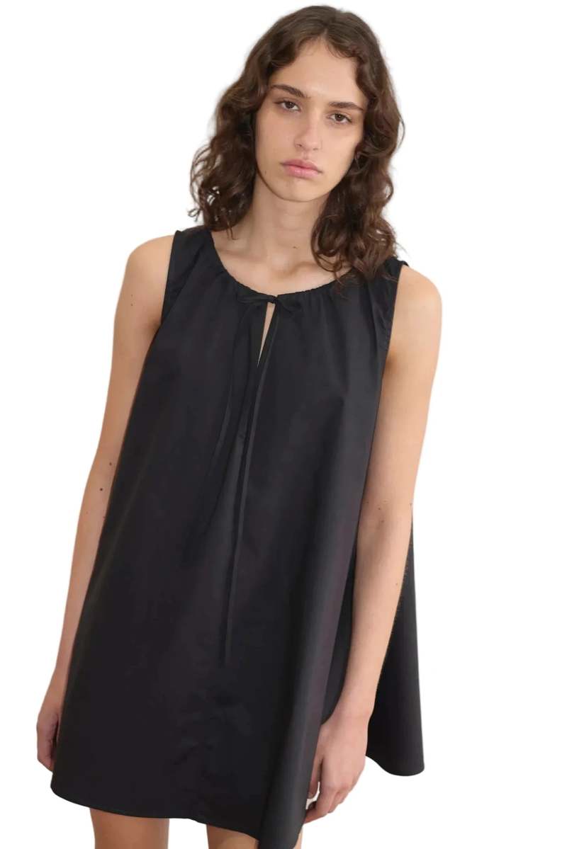 Deiji Studios Drawcord Dress - Black