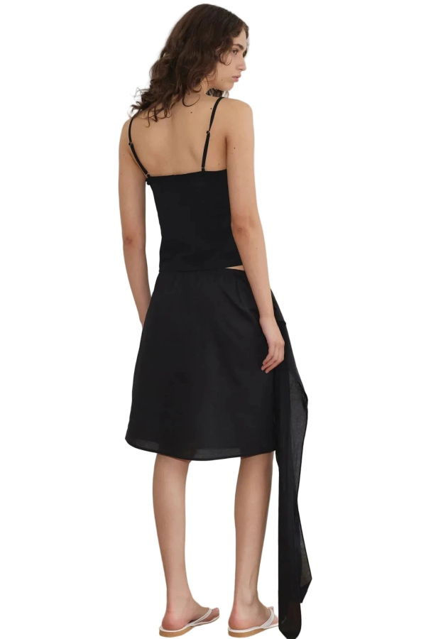 Deiji Studios Scarf Midi Skirt - Black