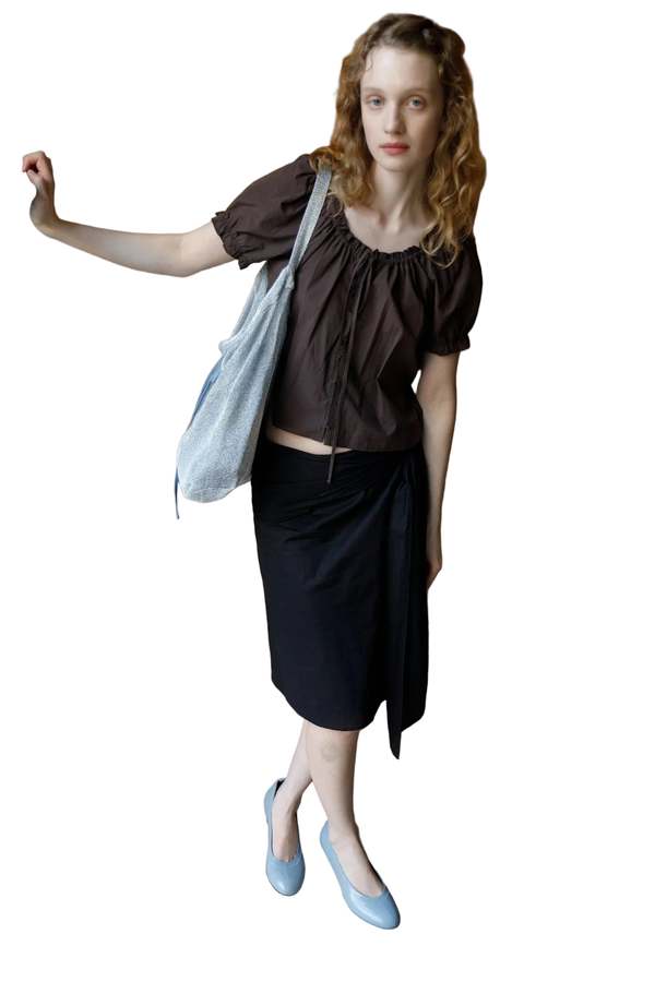 Deiji Studios Scarf Midi Skirt - Black