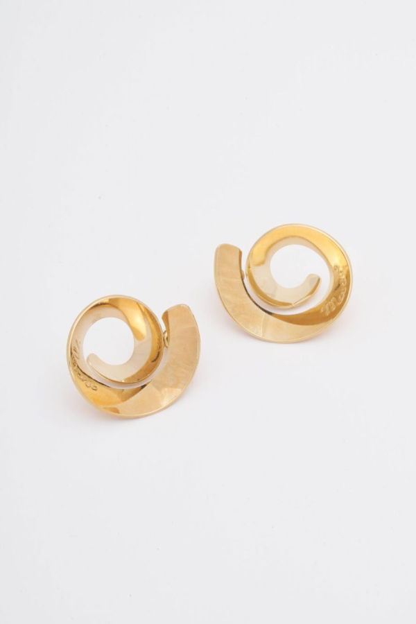 Marni Circular Gold Metal Earrings - Gold