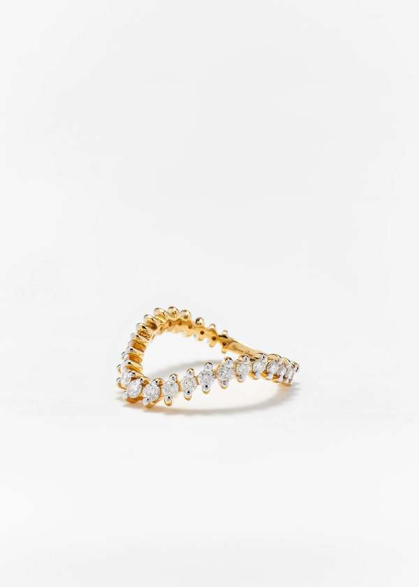 yvonne leon Alliance Vague Diamants Ring
