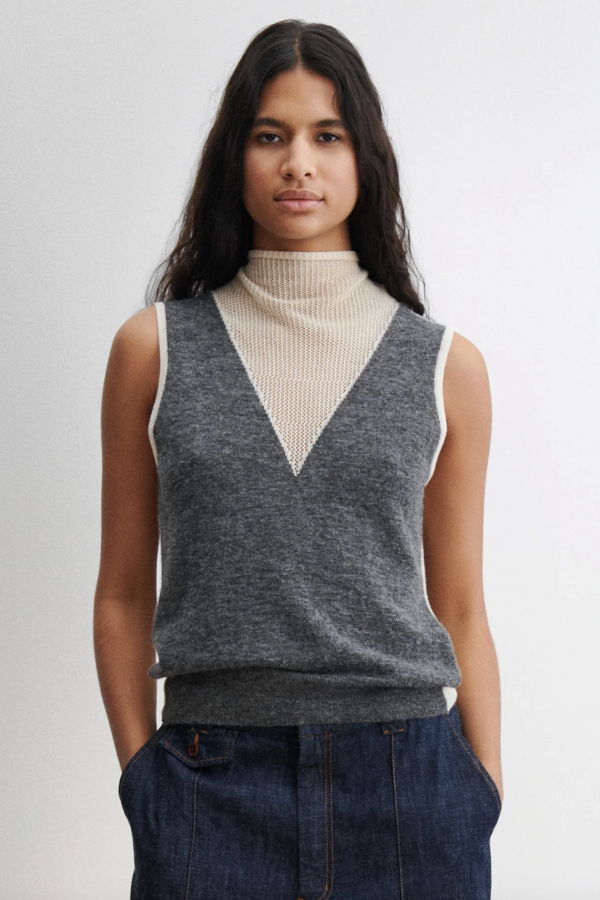 Rachel Comey Horwill Top - Charcoal-Cream