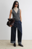 Rachel Comey Horwill Top - Charcoal-Cream - Thumbnail 2