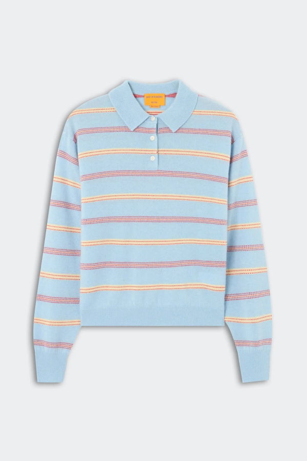 Guest in Residence Collegiate Stripe Polo Sweater