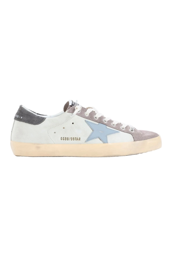 Golden Goose Super Star Sneakers - Lilac Grey/Dark Grey/Blue