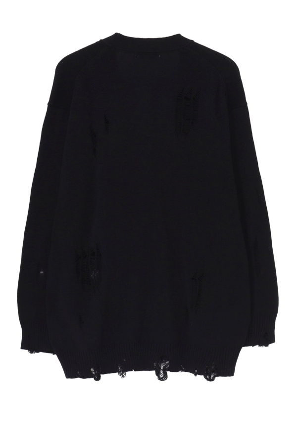 Yohji Yamamoto V Neck Cardigan - Black
