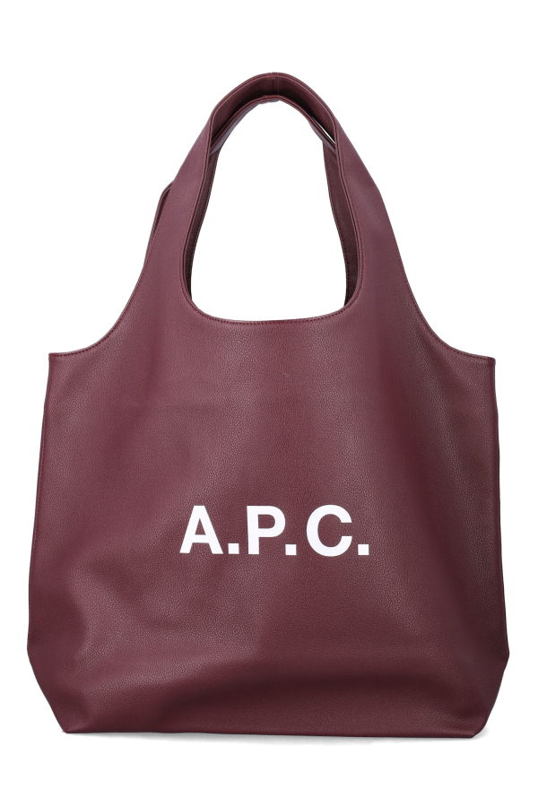 A.P.C. Ninon Grained Recycled Leather-Like Tote Bag - Aubergine