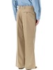 Ami Alexandre Mattiussi Ami Paris Low-Rise Wide Cotton Trousers - Beige - Thumbnail 2