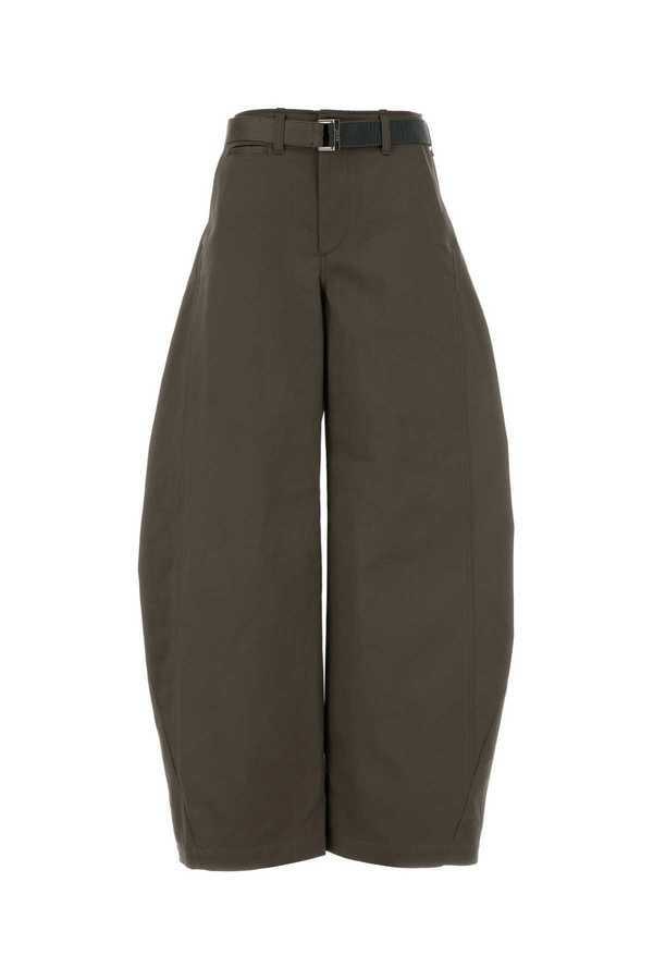 sacai Mud Cotton Wide-Leg Pants - Beige
