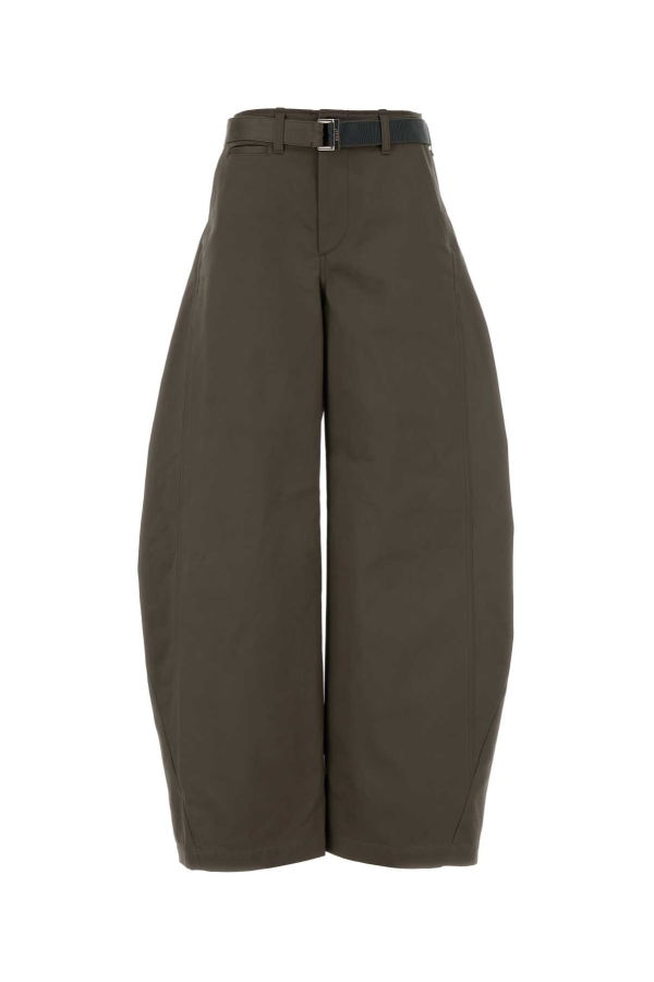 sacai Mud Cotton Wide-Leg Pants - Beige