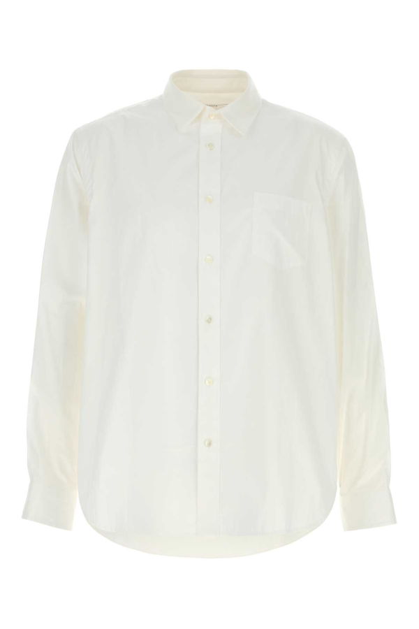 sacai White Poplin and Oxford Shirt - Off White
