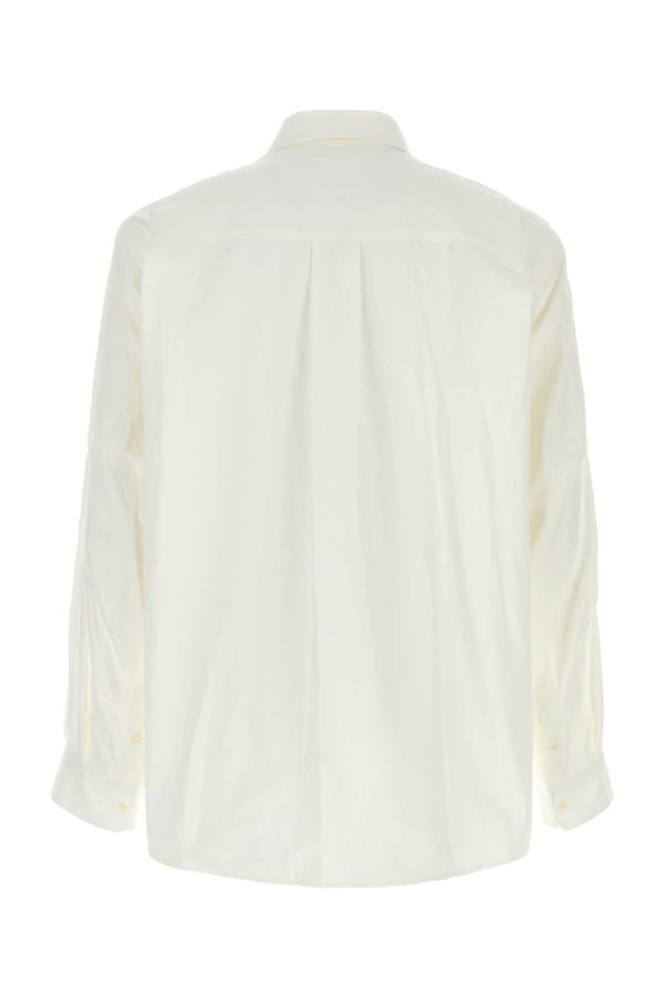 sacai White Poplin and Oxford Shirt - Off White