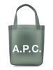 A.P.C. Lou Matte PVC Tote Bag - Khaki - Thumbnail 1