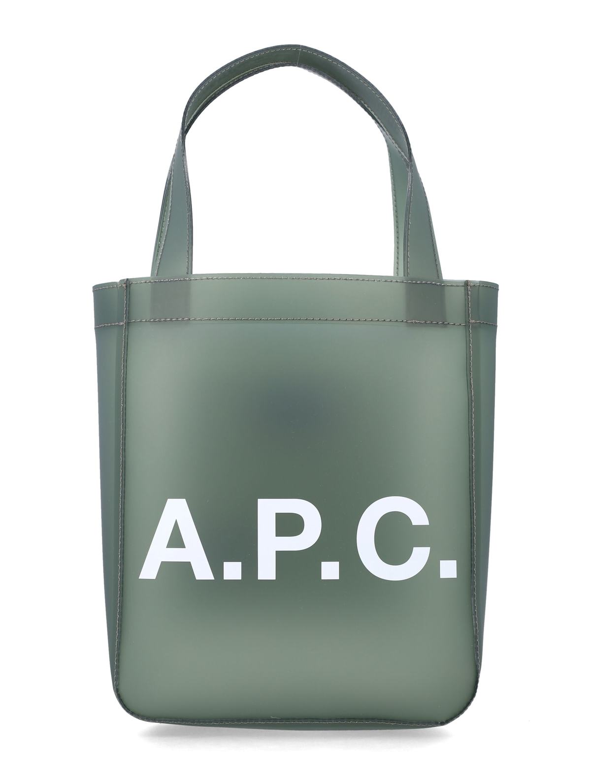 A.P.C. Lou Matte PVC Tote Bag - Khaki - Image 1 of 3