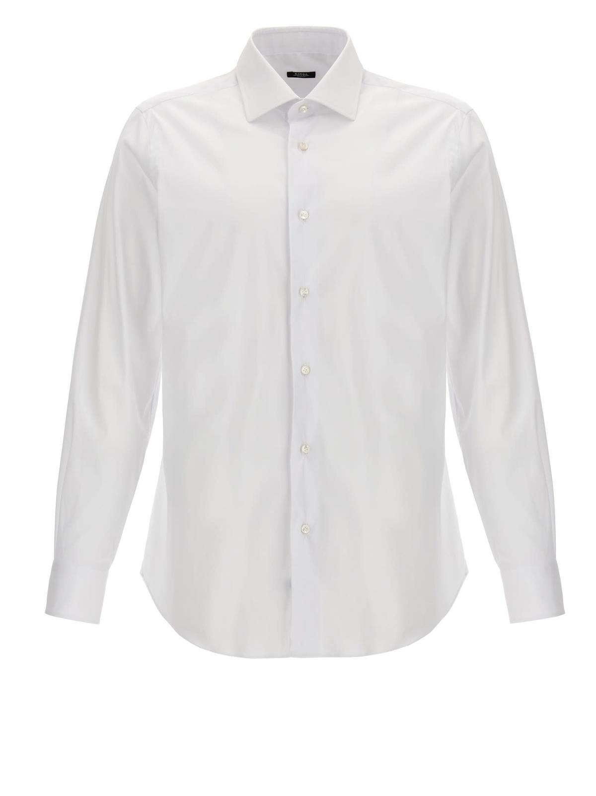 Barba Napoli Poplin Shirt - White - Image 1 of 4