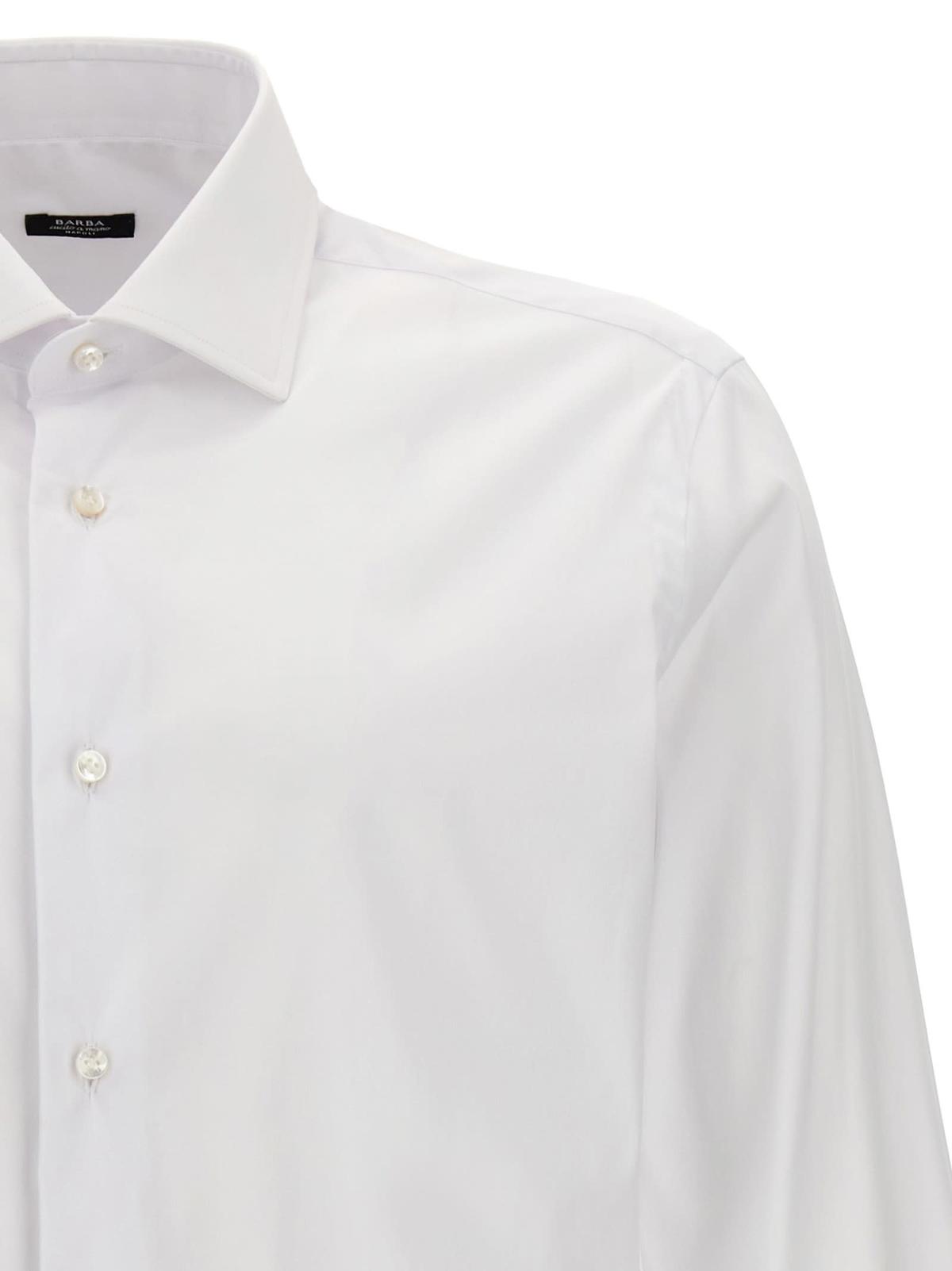 Barba Napoli Poplin Shirt - White - Image 3 of 4
