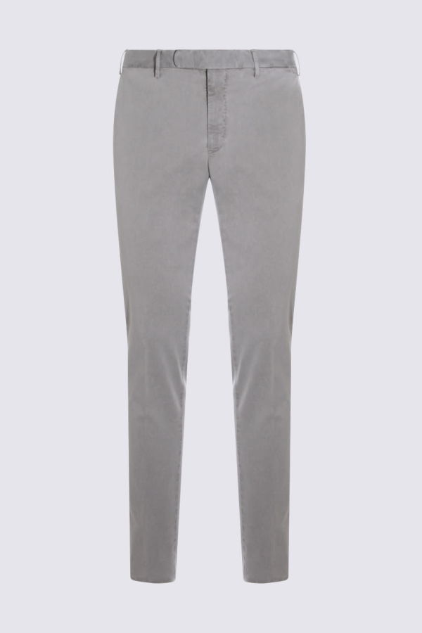 Incotex Grey Cotton Pants - Gray