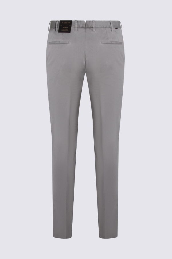Incotex Grey Cotton Pants - Gray