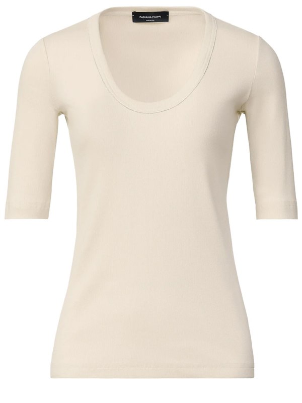 Fabiana Filippi Cotton Tee - Ivory