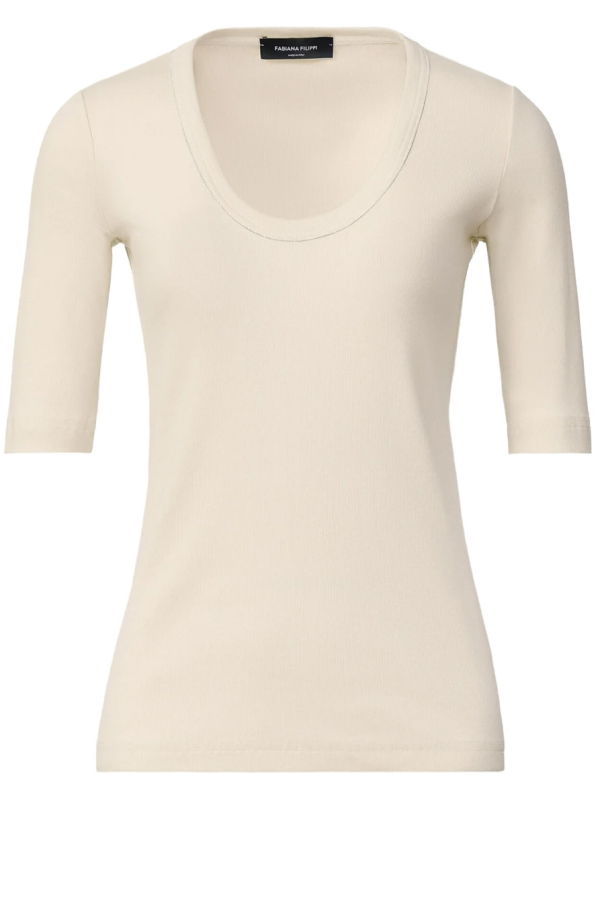 Fabiana Filippi Cotton Tee - Ivory