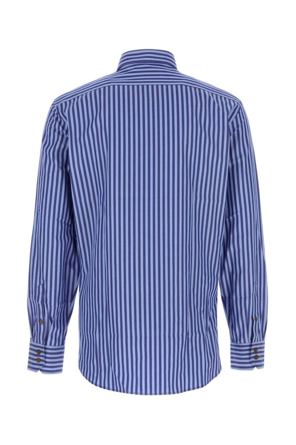 Vivienne Westwood Embroidered Poplin Shirt - Blue Stripe