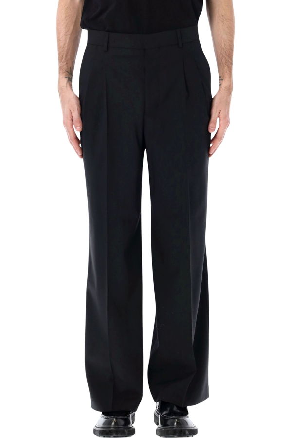 Ami Alexandre Mattiussi Ami Paris Double Pleat Trousers - Black
