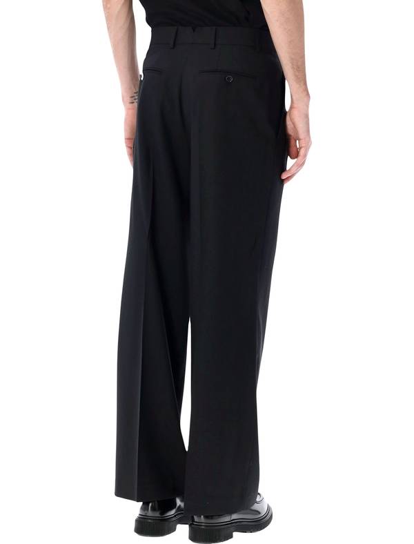 Ami Alexandre Mattiussi Ami Paris Double Pleat Trousers - Black