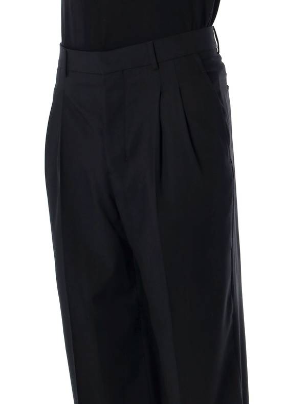 Ami Alexandre Mattiussi Ami Paris Double Pleat Trousers - Black