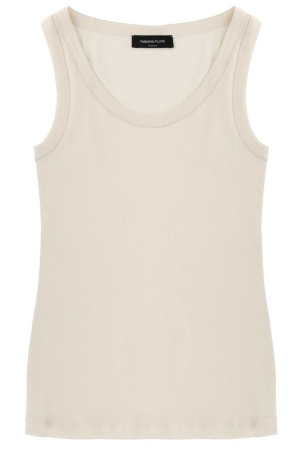 Fabiana Filippi Cotton Tank Top - Ivory
