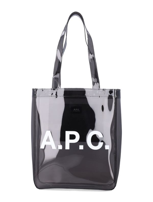 A.P.C. Lou Glossy PVC Tote Bag - Anthracite