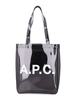 A.P.C. Lou Glossy PVC Tote Bag - Anthracite - Thumbnail 1