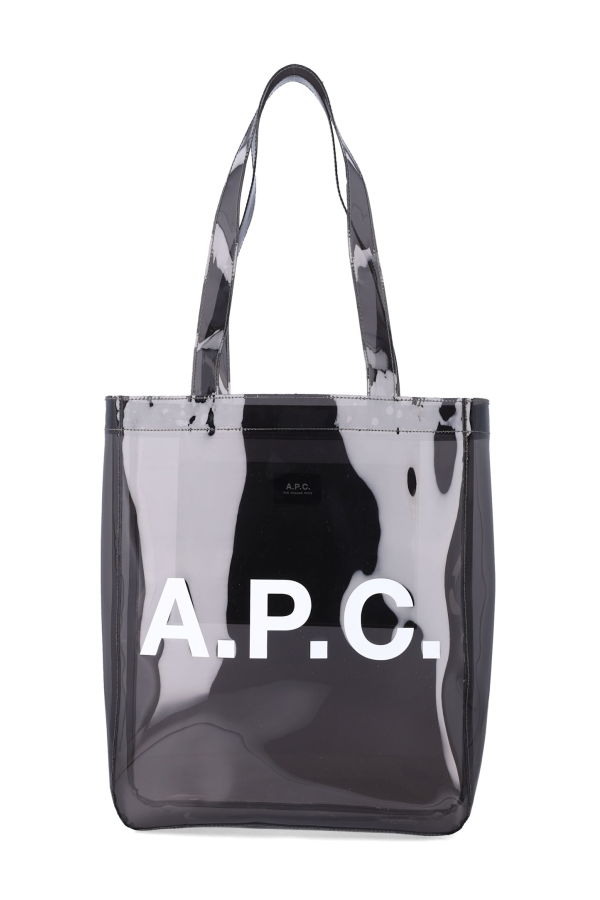 A.P.C. Lou Glossy PVC Tote Bag - Anthracite
