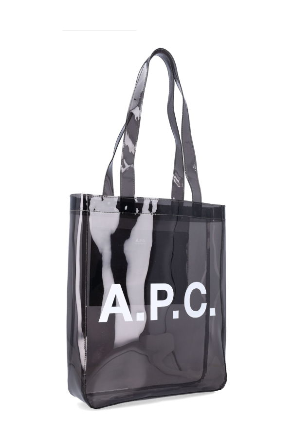 A.P.C. Lou Glossy PVC Tote Bag - Anthracite