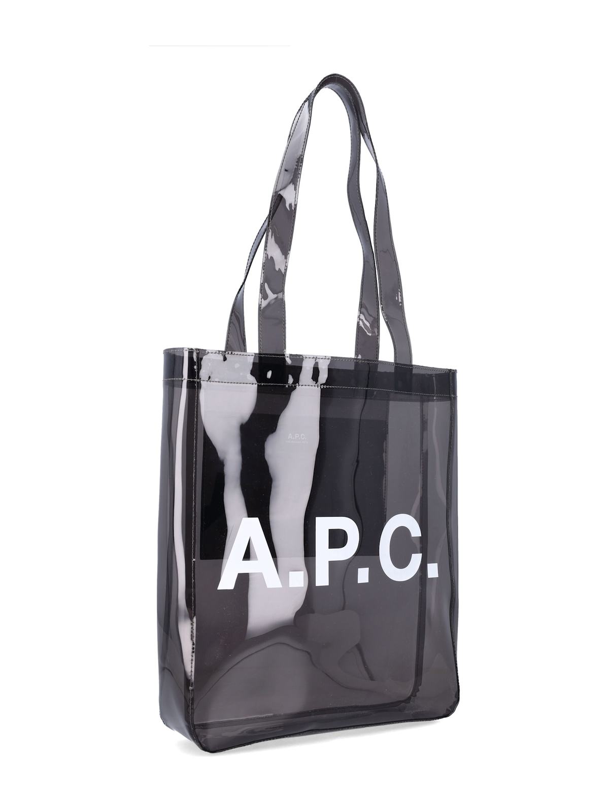 A.P.C. Lou Glossy PVC Tote Bag - Anthracite - Image 2 of 3