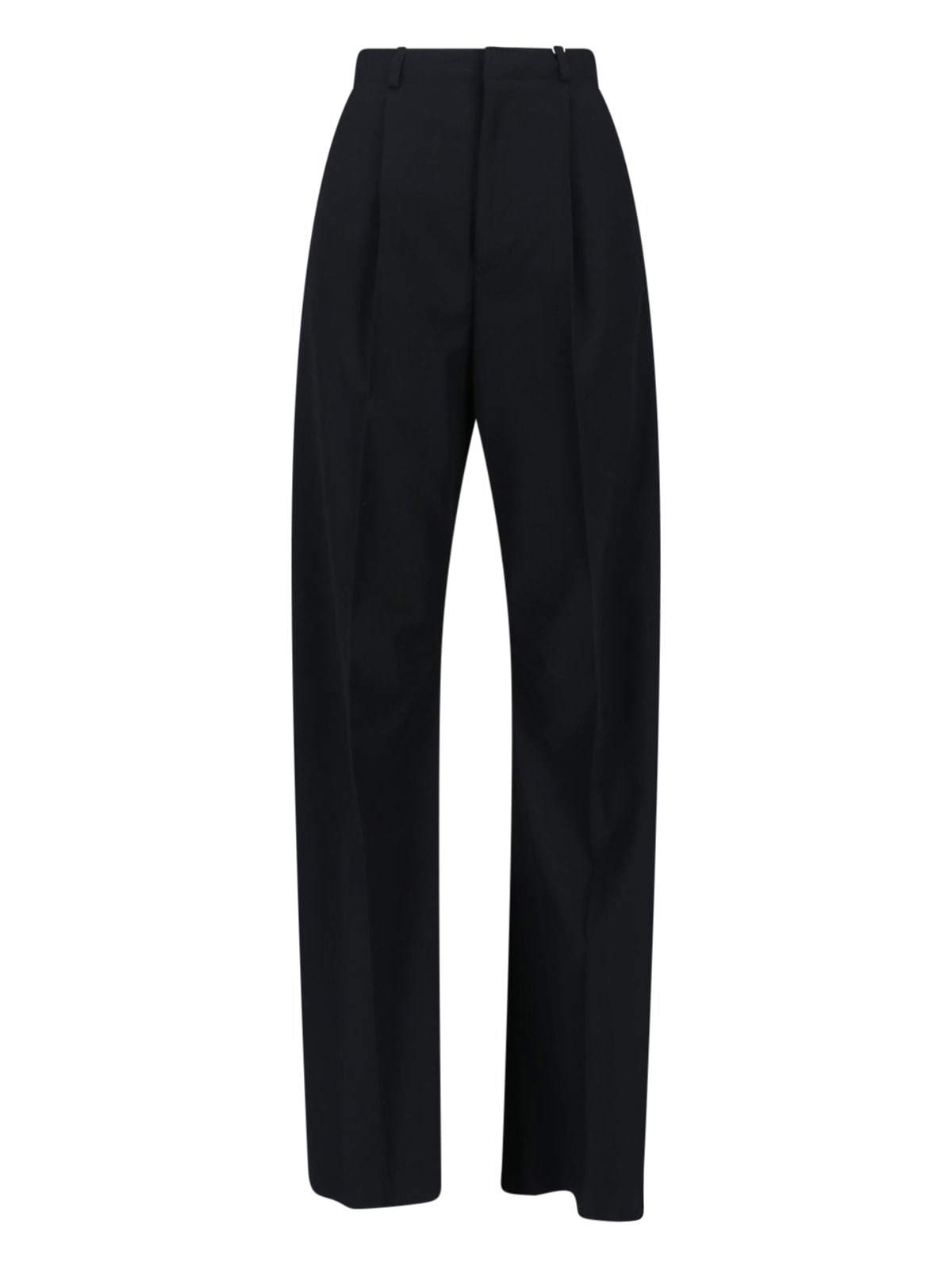 MM6 Maison Margiela Virgin Wool Blend Pants - Black - Image 1 of 5