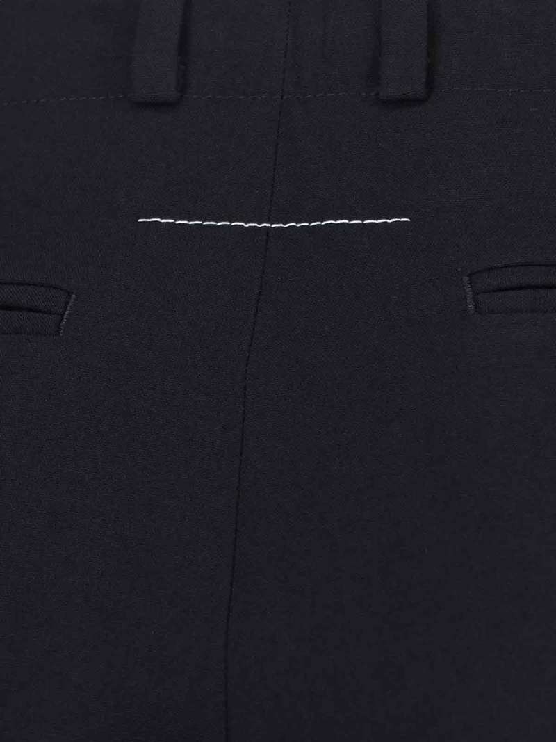MM6 Maison Margiela Virgin Wool Blend Pants - Black