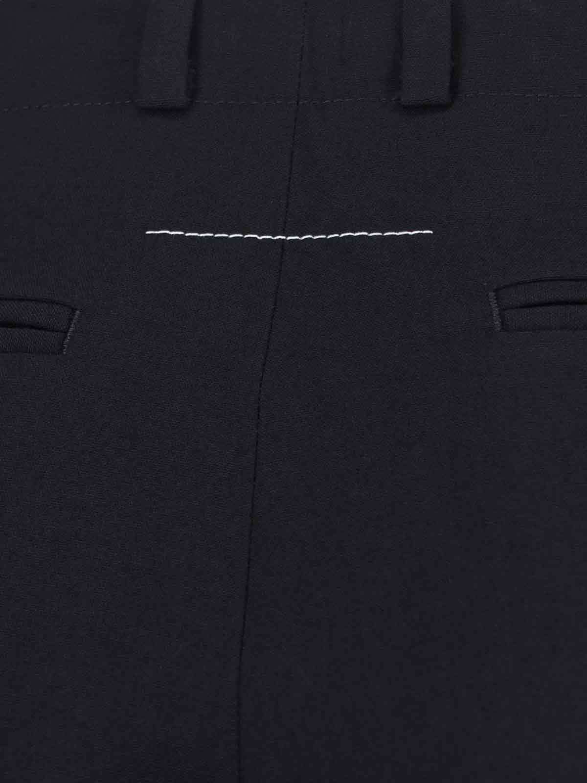 MM6 Maison Margiela Virgin Wool Blend Pants - Black - Image 4 of 5