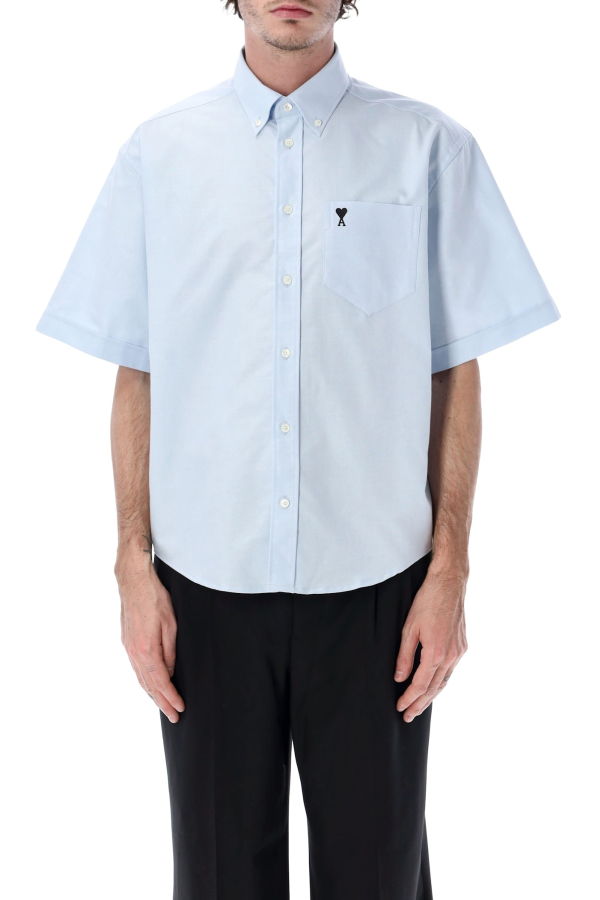 Ami Alexandre Mattiussi Ami Paris Adc Bowling Shirt - Lt Blue